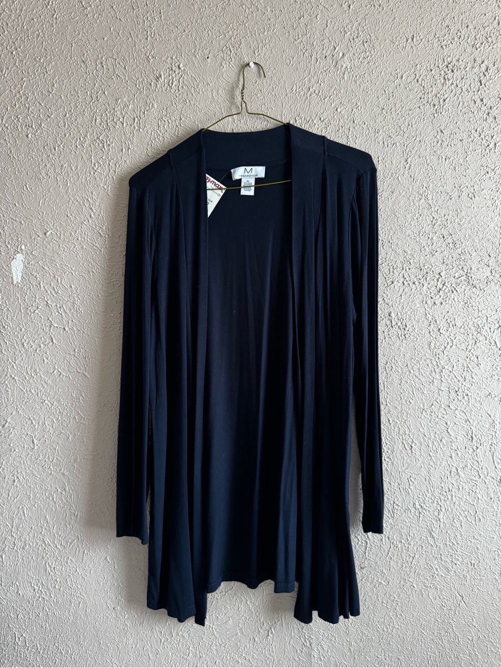 Magaschoni Black Open-Front Women's Cardigan